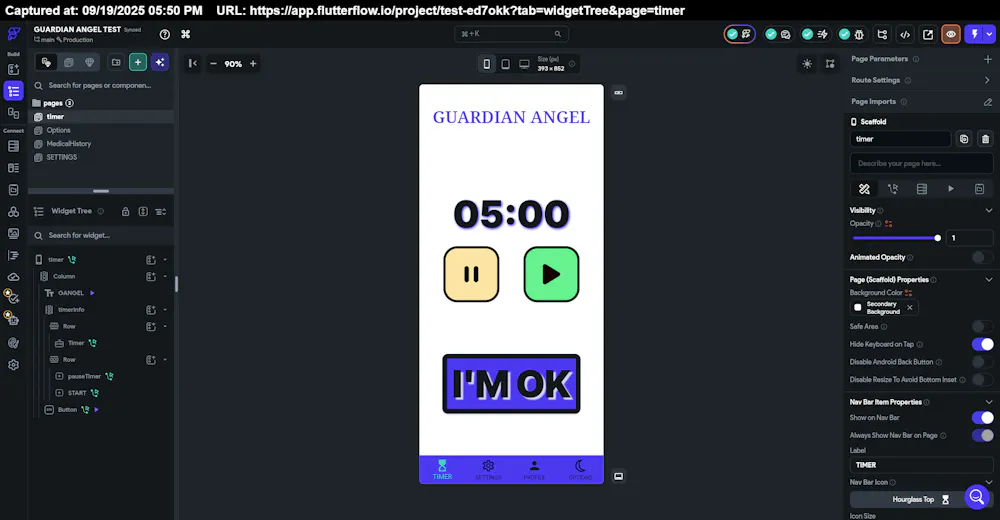 Countdown Timer Resets When Navigating Between Pages in FlutterFlow