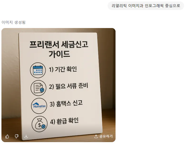 한국어 텍스트가있는 표시