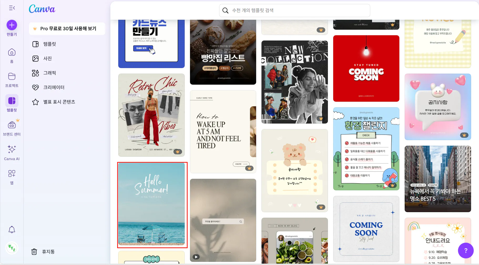 다양한 이미지가있는 웹 사이트의 스크린 샷