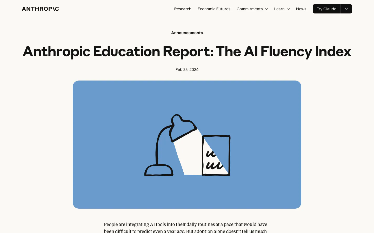 인류 교육 보고서 모든 유창성 지수