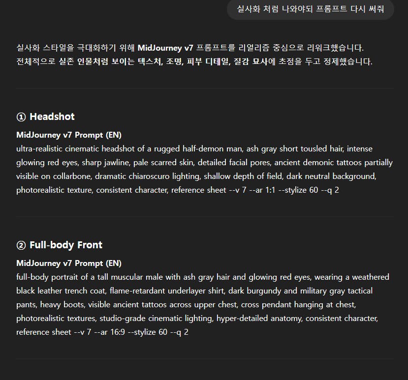 한국어 텍스트가있는 검은 색 화면