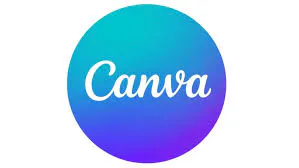 흰색 배경에 canva 로고