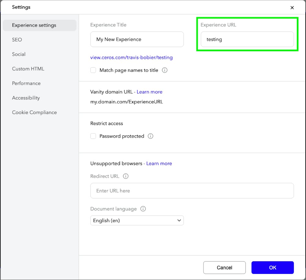 Using Your Own Vanity Domain