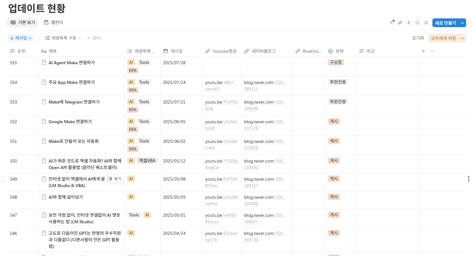 한국 배우와 여배우 목록의 스크린 샷