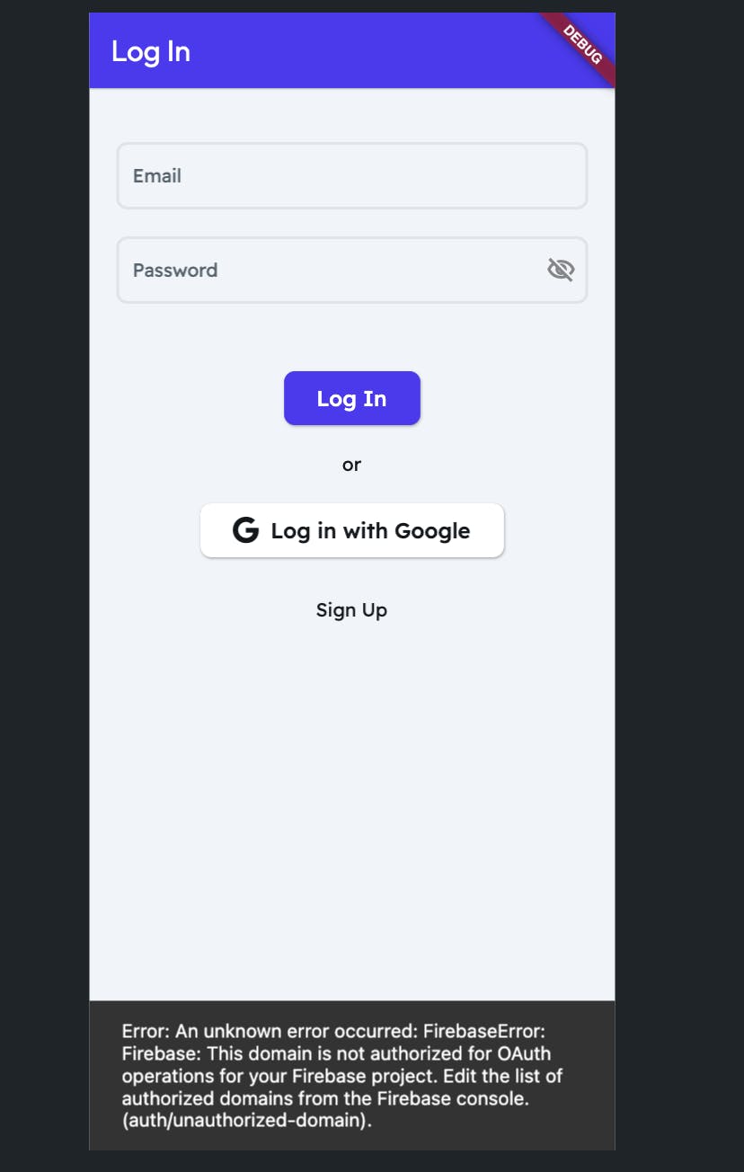 App not authorized to use Firebase Authentication but working fine