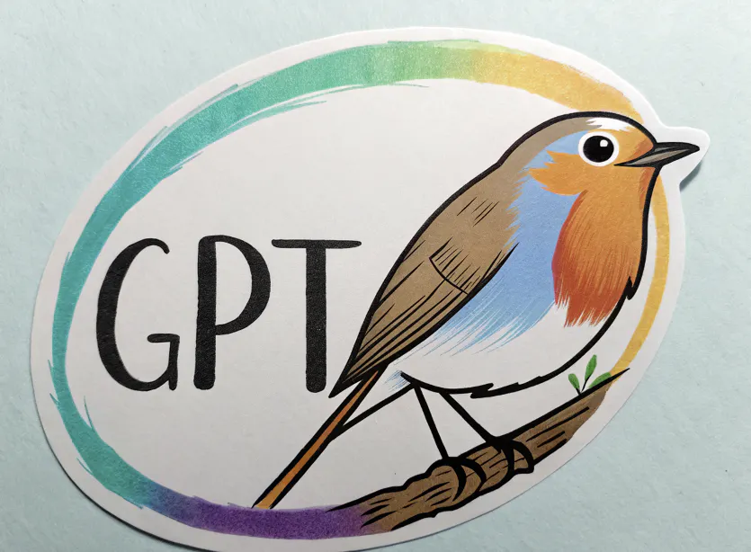 gpt라고 말하는 새가있는 스티커