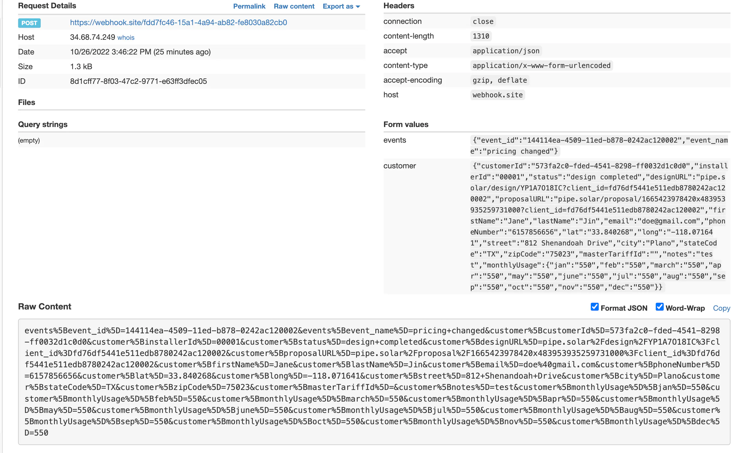 Using External API as a webhook