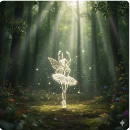 숲에있는 요정의 이미지