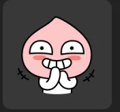 검정색 배경에 분홍색 귀여운 캐릭터