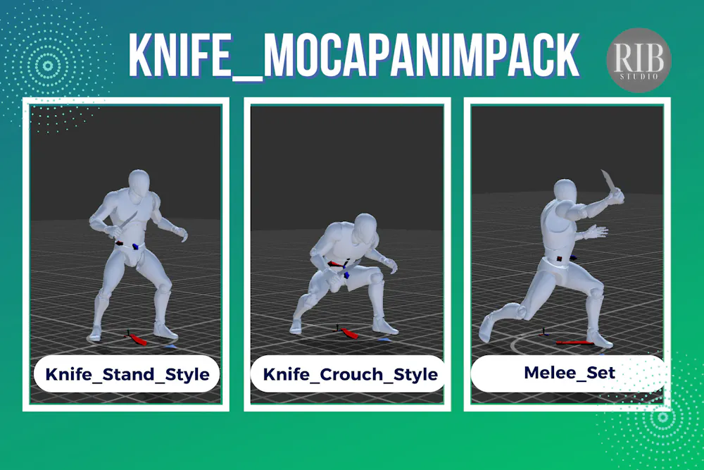 [Unity] (Game Dev Asset) Knife_MocapAnimPack_1.1 [Free]