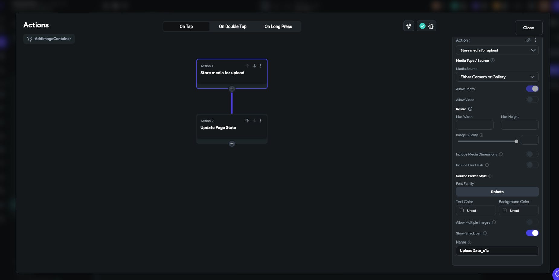 Any ideas why I cannot select upload type to Firebase for Upload/Save ...