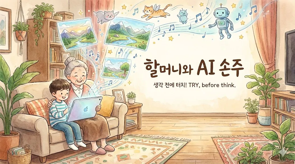 한 아이가 TV를 배경으로 소파에 앉아 있다