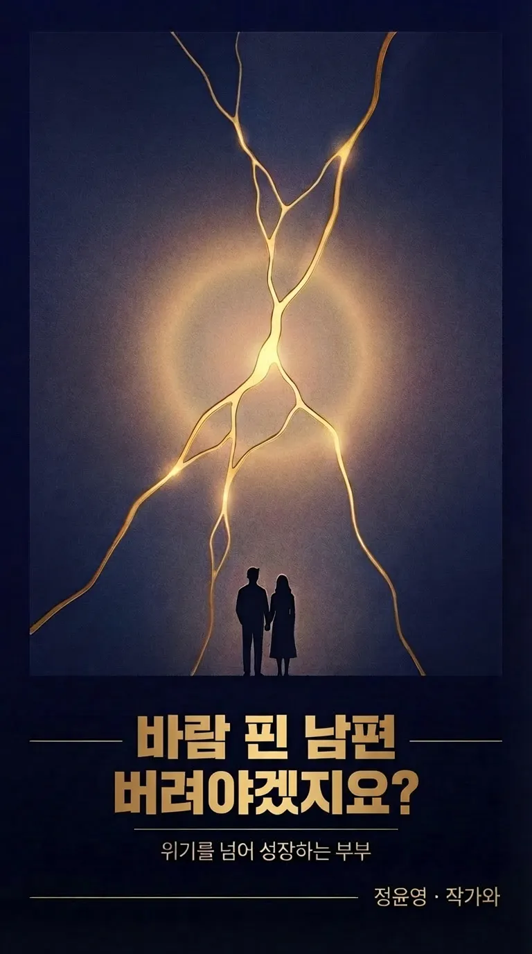 번개 앞에 두 사람이 서 있는 한국 영화 표지