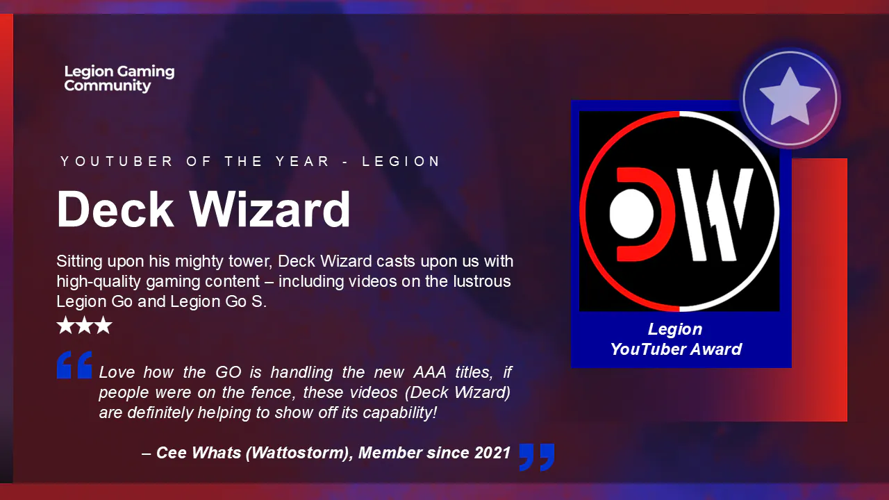 Winner Results - Lenovo Community Awards! | Legion Gaming Community