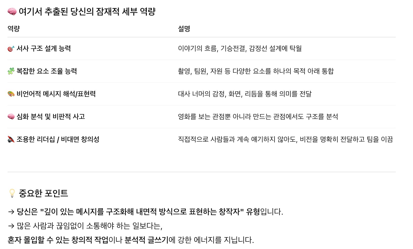 한국어 메뉴 스크린샷