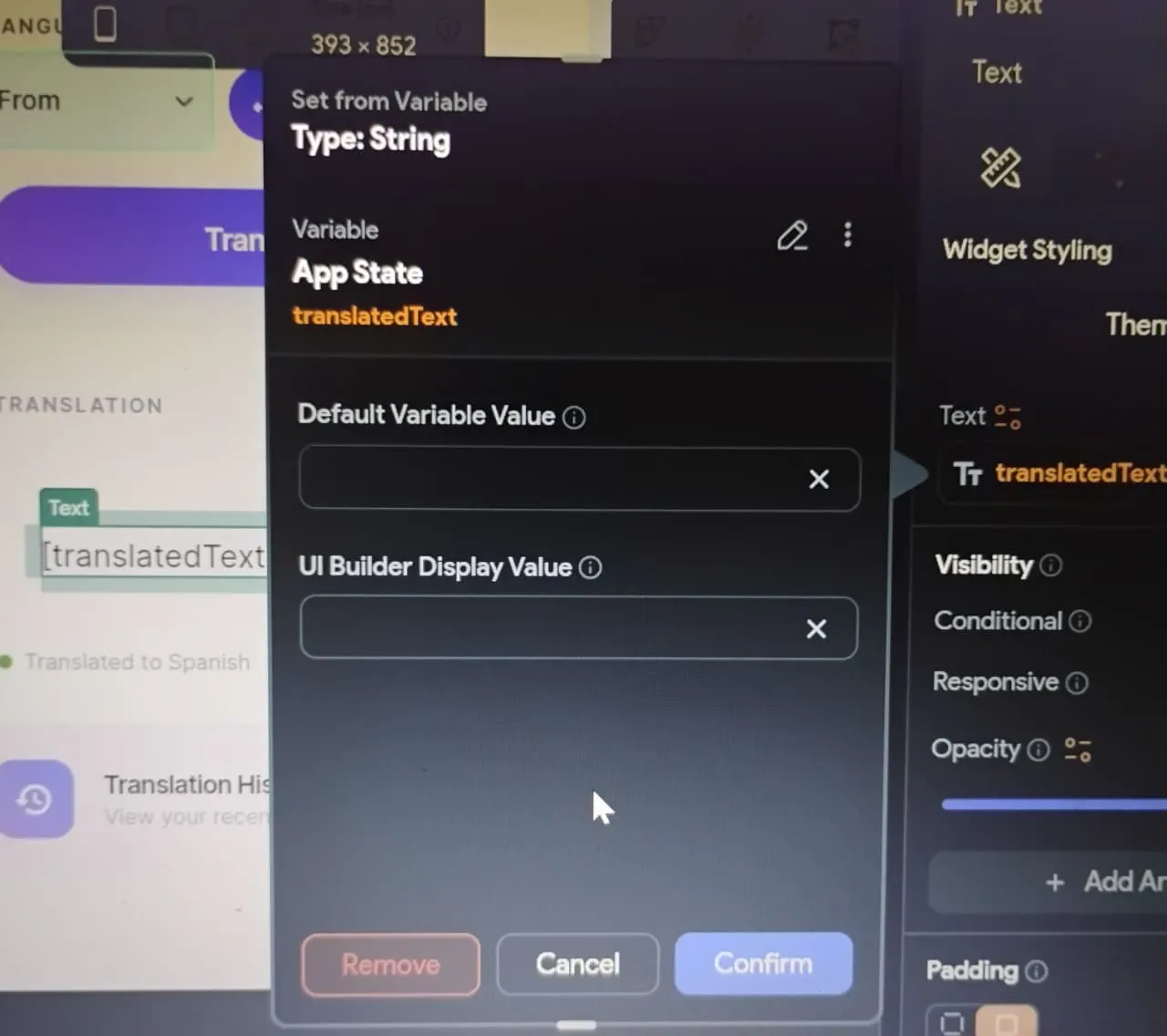 in test mode after click on translate nothing happen