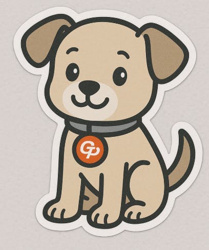 개가있는 스티커