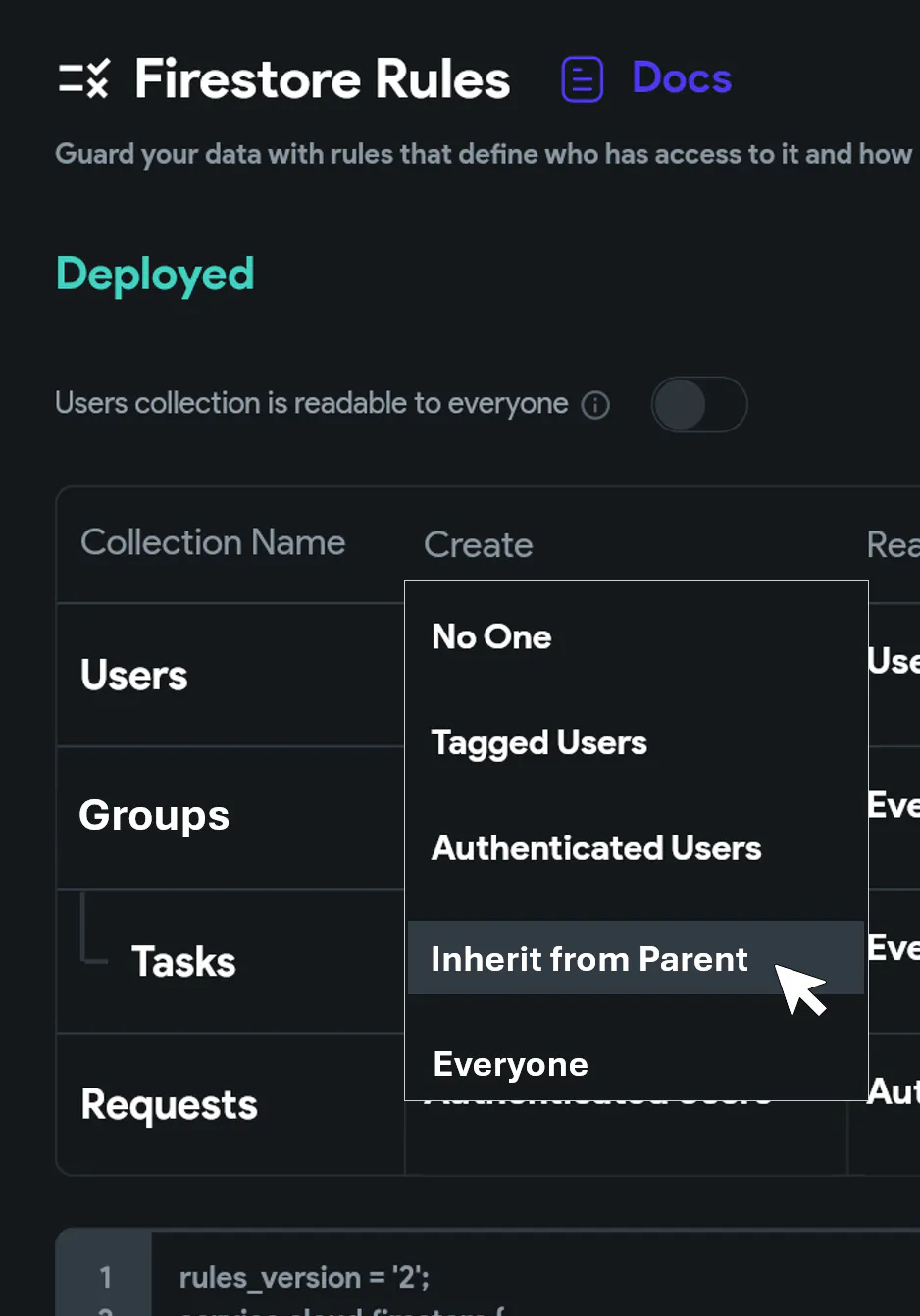 Feature Request: Security Rule Inheritance for Firestore