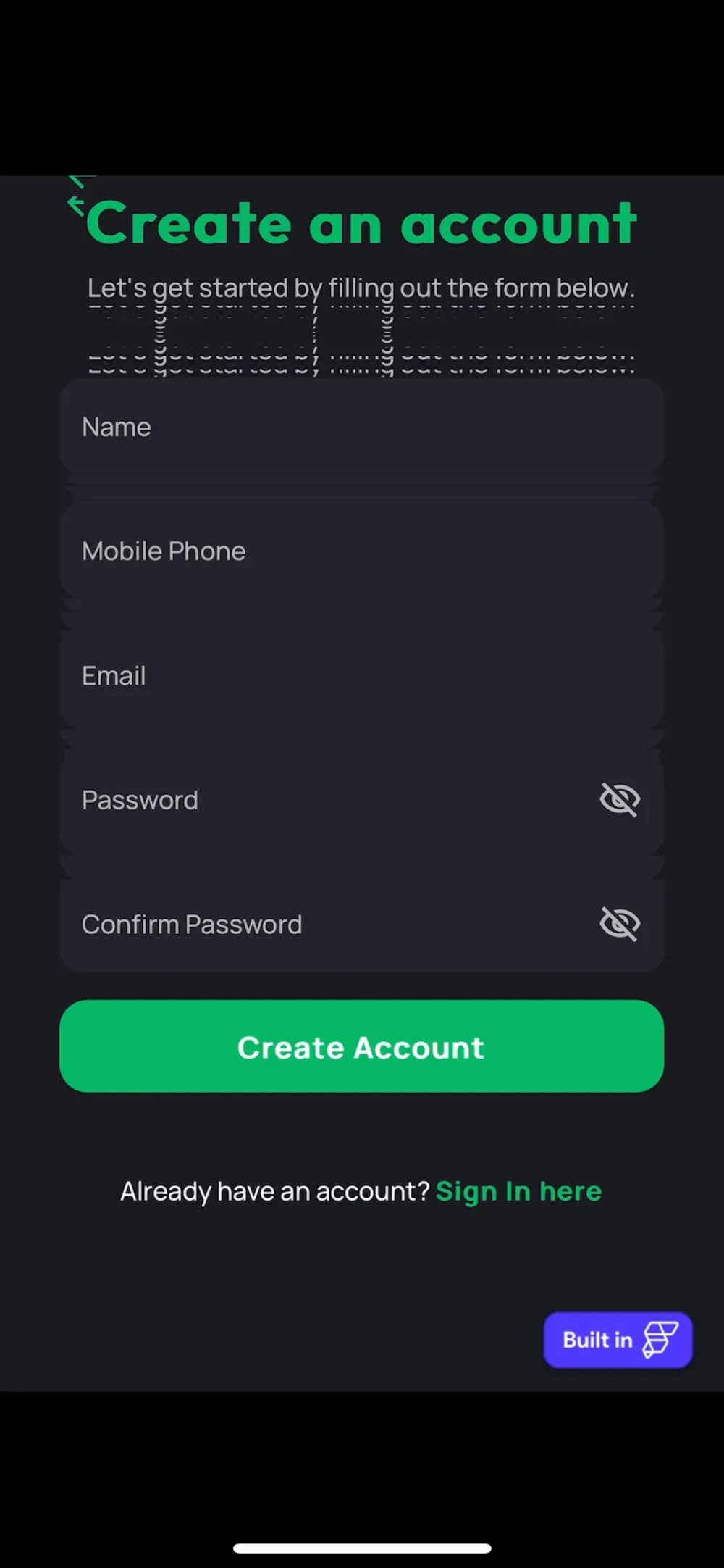 UI bug when scrolling on mobile browser