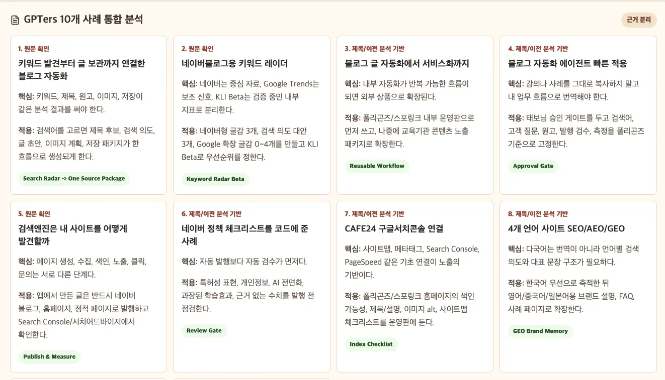 한국어 웹사이트 스크린샷