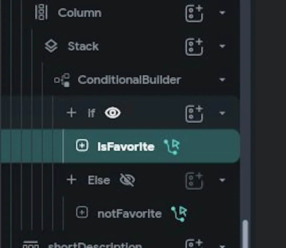 Using Conditional Builder For Favorites. Icon Button Not Changing