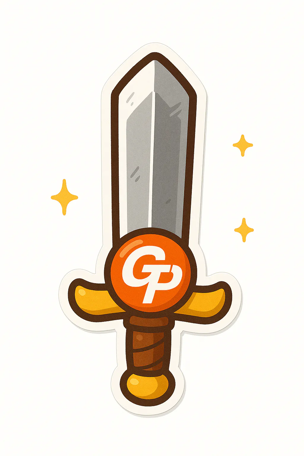 칼이있는 스티커