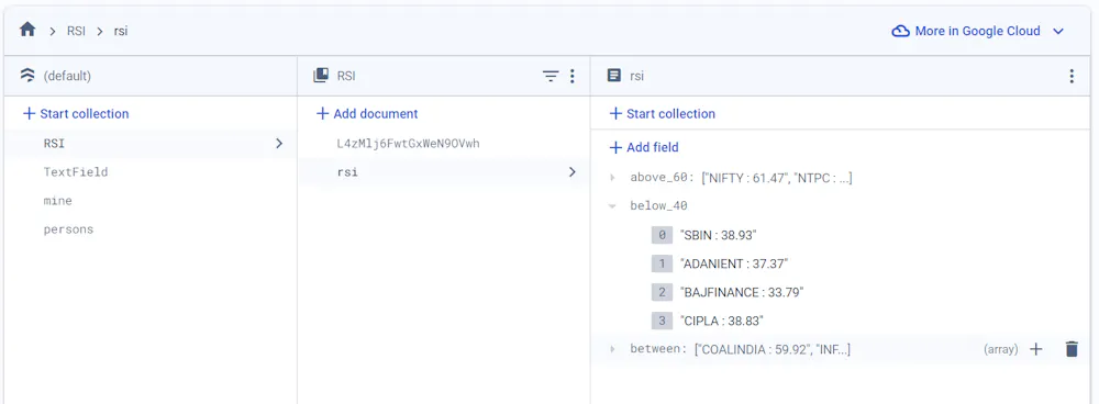 How to get data of Array from firebase to Flutterflow app