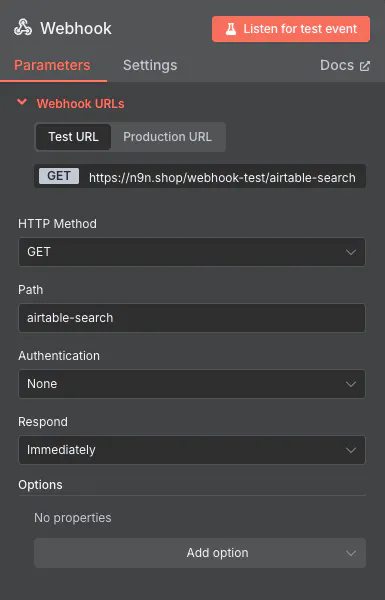 웹 북 설정의 스크린 샷