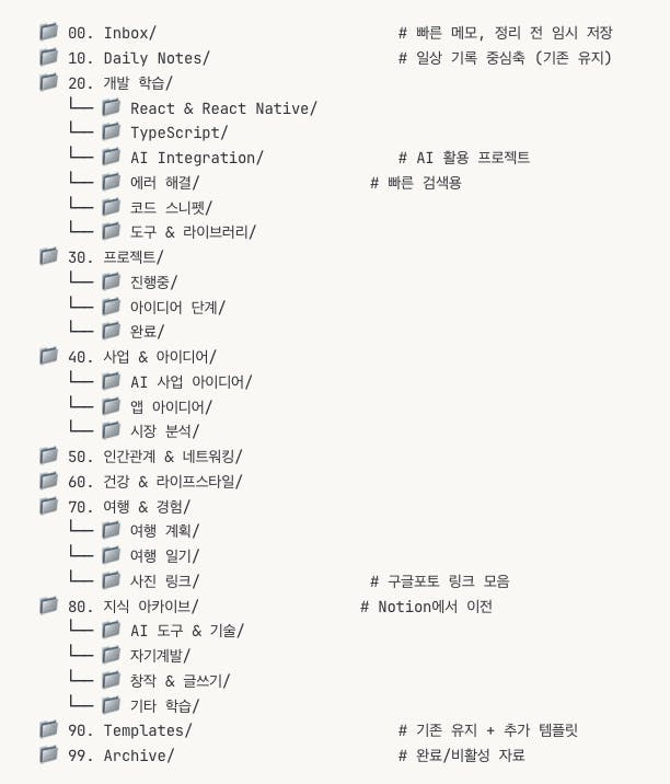한국어로 된 단어 목록