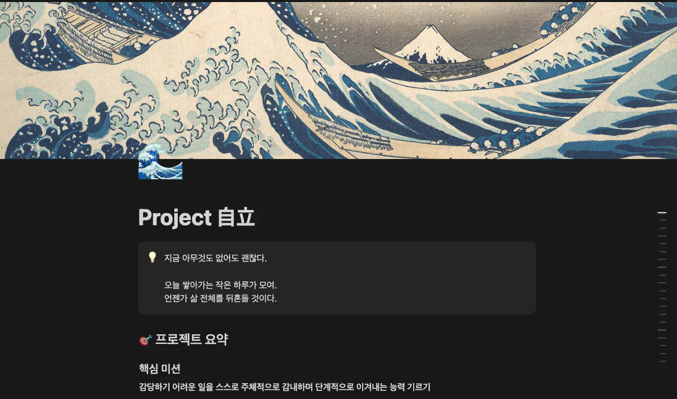 한국의 프로젝트 스크린 샷