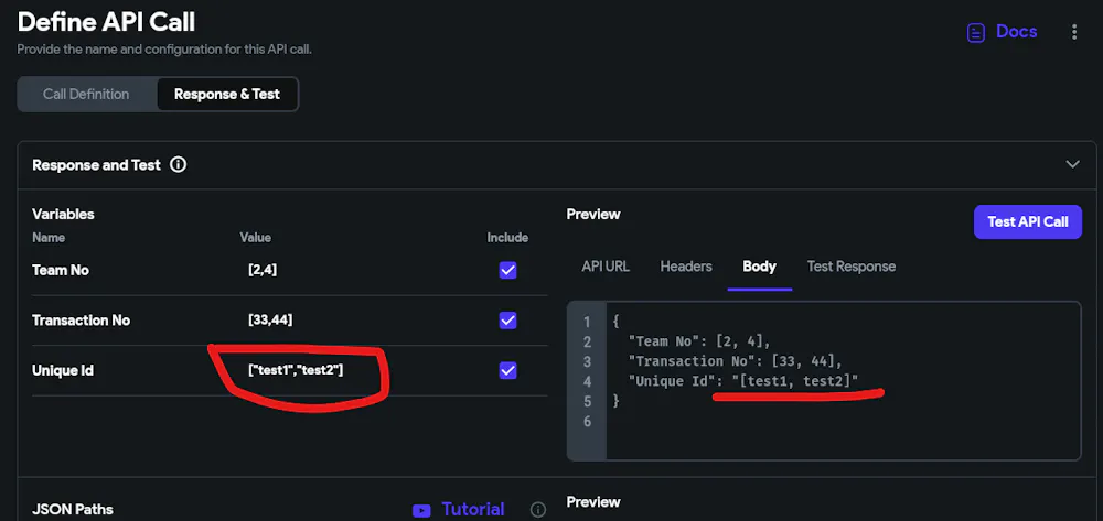 is this a bug or am i doing this wrong - string list issue in api
