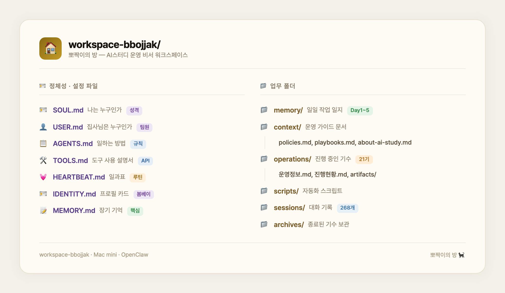 뽀짝이 워크스페이스 폴더 구조