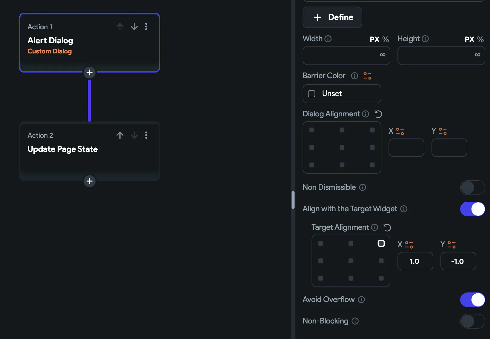 Trouble with aligned_dialog