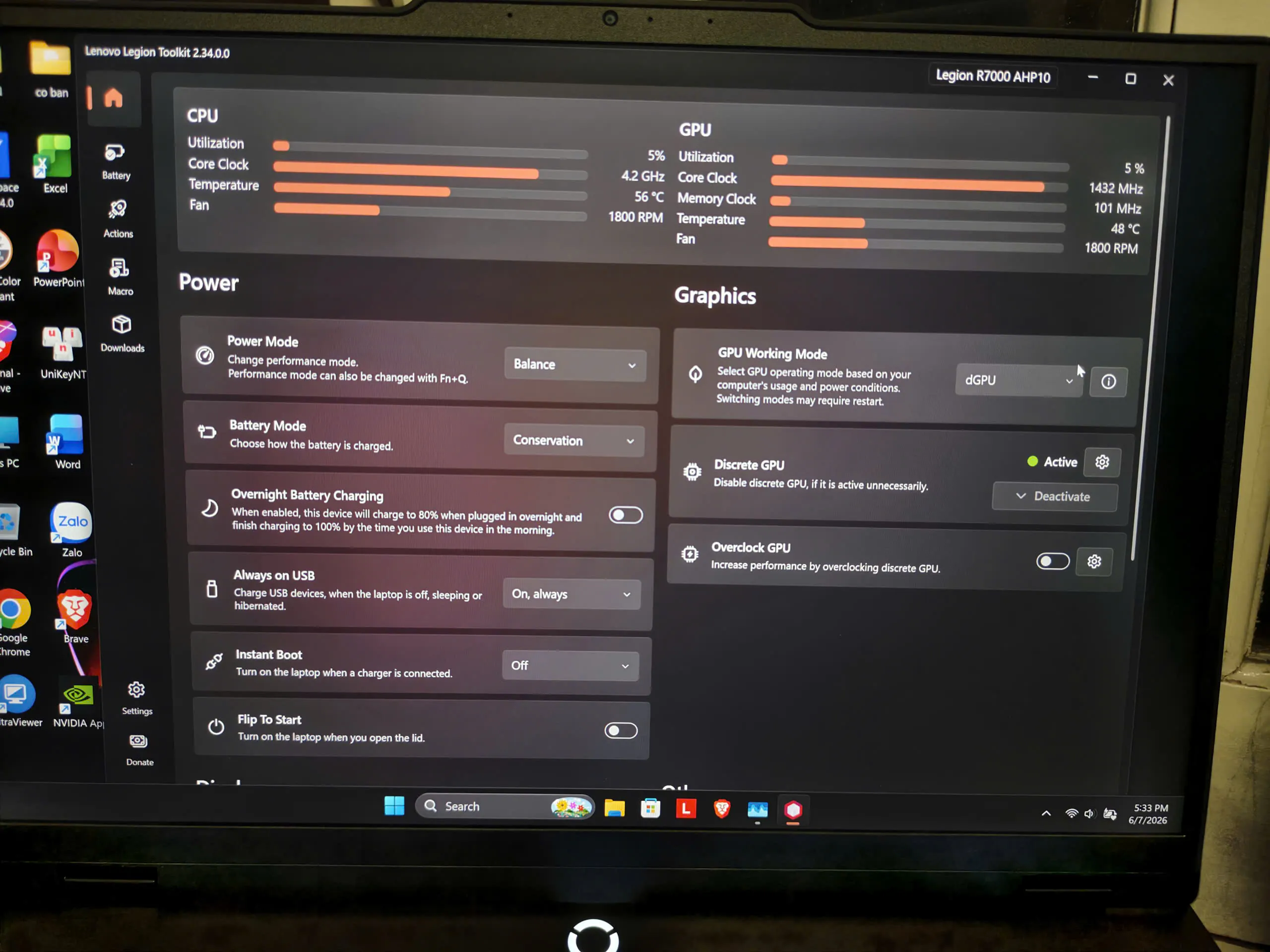 Legion 5 Gen 10 (Ryzen + RTX 5060) - iGPU (Radeon 780M) still visible ...