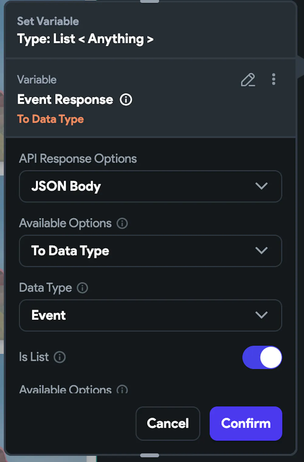 Generate children as datatype from API response