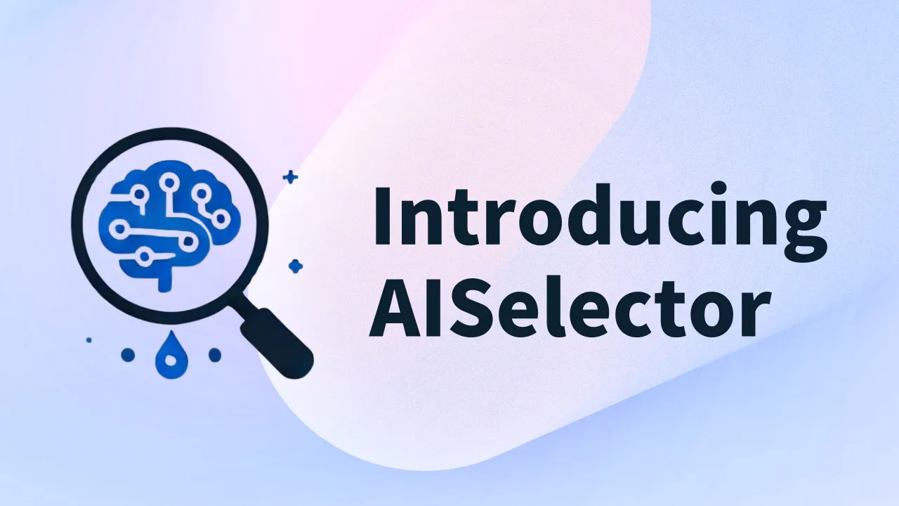 돋보기가 있는 aiselector 소개