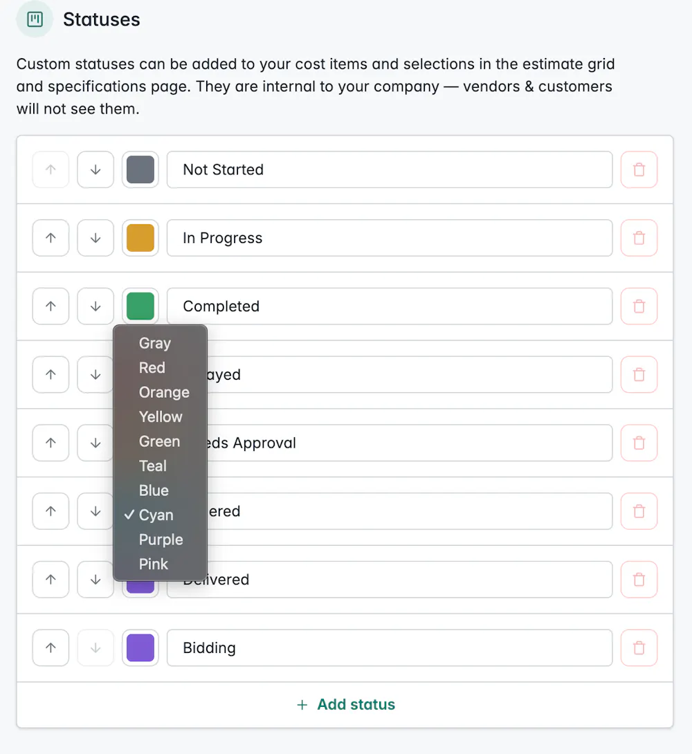 🚀 Feature Alert: Custom Statuses + Vendor Documents