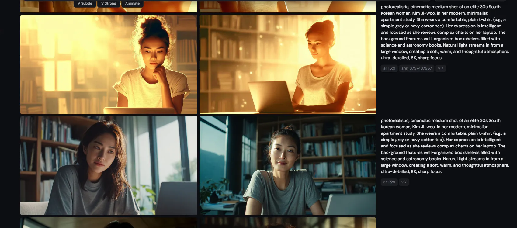 여러 이미지가있는 웹 사이트의 스크린 샷