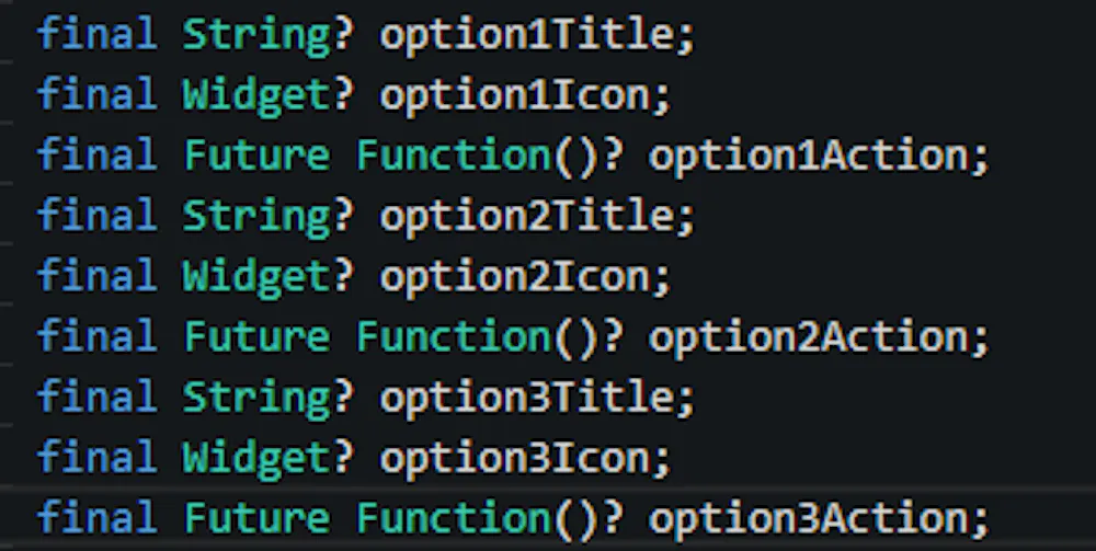 Bug Setting Optional Icon Params In Custom Widgets.