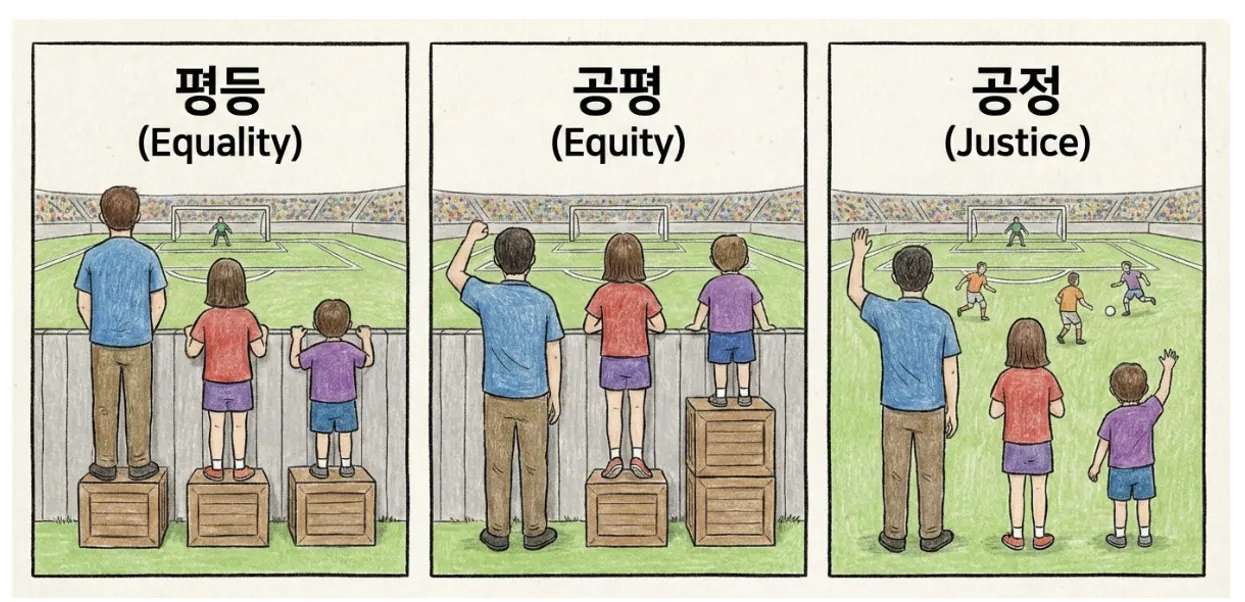 평등과 정의에 관한 한국 만화