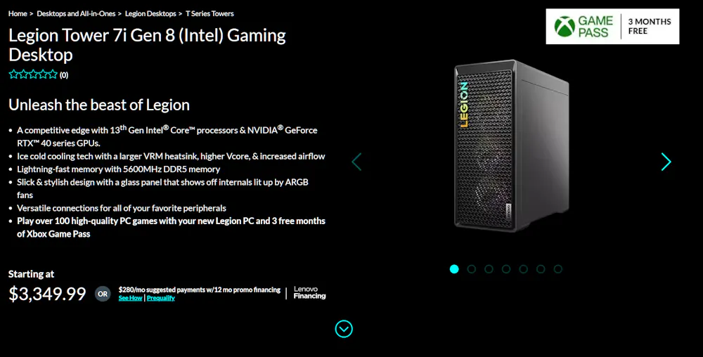 NEW Lenovo Legion Desktops For Pre-Order