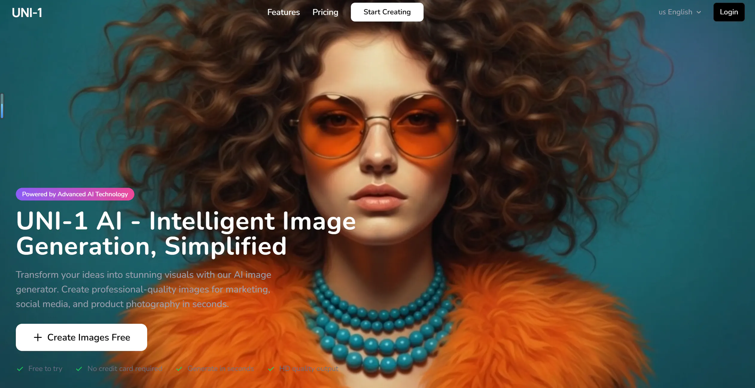 선글라스를 쓴 여성이 있는 웹사이트