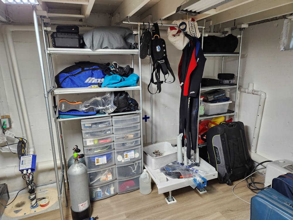 Scuba Gear Drying Rack