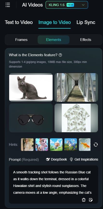 고양이 사진이 담긴 비디오 앱의 스크린 샷