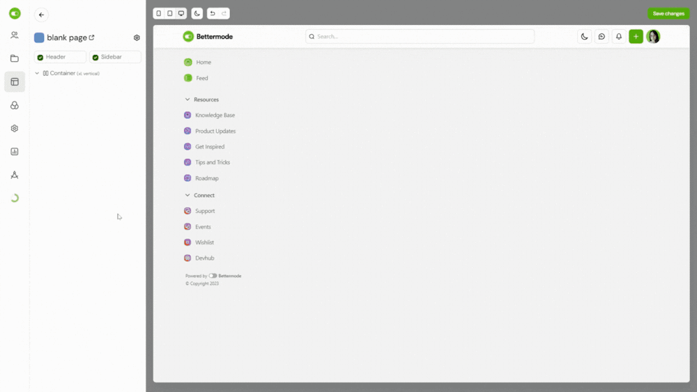 Configure a quick links block