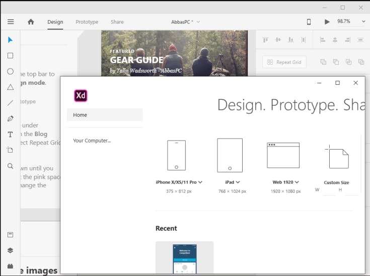 Adobe XD CC Free Download for PC