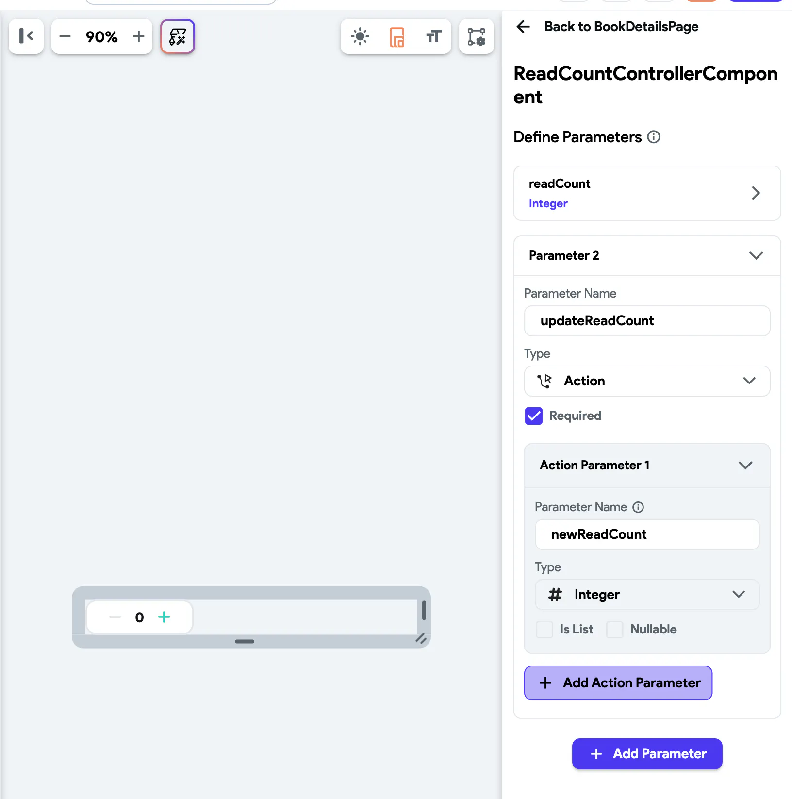CountController widget throws gesture exception