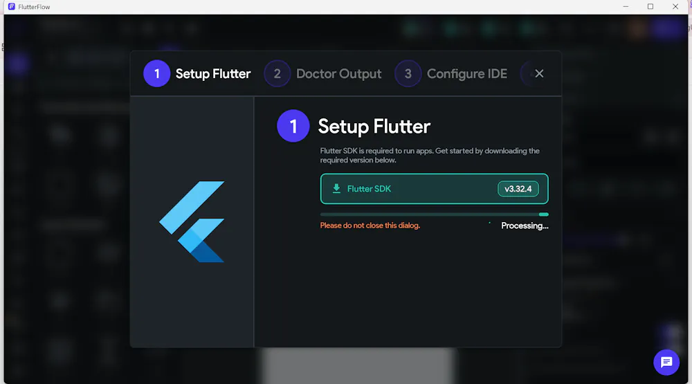 Setup Flutter SDK not installing